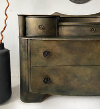 Load image into Gallery viewer, Vintage Austinsuite dressing table, chest of drawers, bronze metallic
