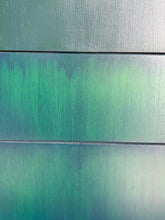 Load image into Gallery viewer, Vintage Lebus Chest of Drawers | Hand Painted in Deep Blue, Dark Teal &amp; Forest Green | Upcycled British Furniture
