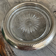 Load image into Gallery viewer, Vintage Italian Silver-Plated &amp; Glass Coasters, Retro, Set of 4
