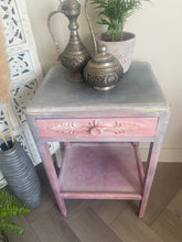 Load image into Gallery viewer, Vintage bedside, pink boho
