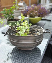 Load image into Gallery viewer, Antique Pewter, Sheffield Made Tureen, Rustic Planter, Industrial

