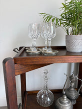 Load image into Gallery viewer, Vintage Oak Folding Butler’s Tray Table with Two Removable Serving Trays | c. 1930s–1940s
