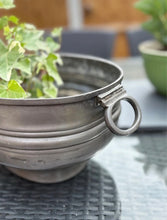 Load image into Gallery viewer, Antique Pewter, Sheffield Made Tureen, Rustic Planter, Industrial
