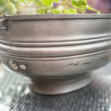 Load image into Gallery viewer, Antique Pewter, Sheffield Made Tureen, Rustic Planter, Industrial
