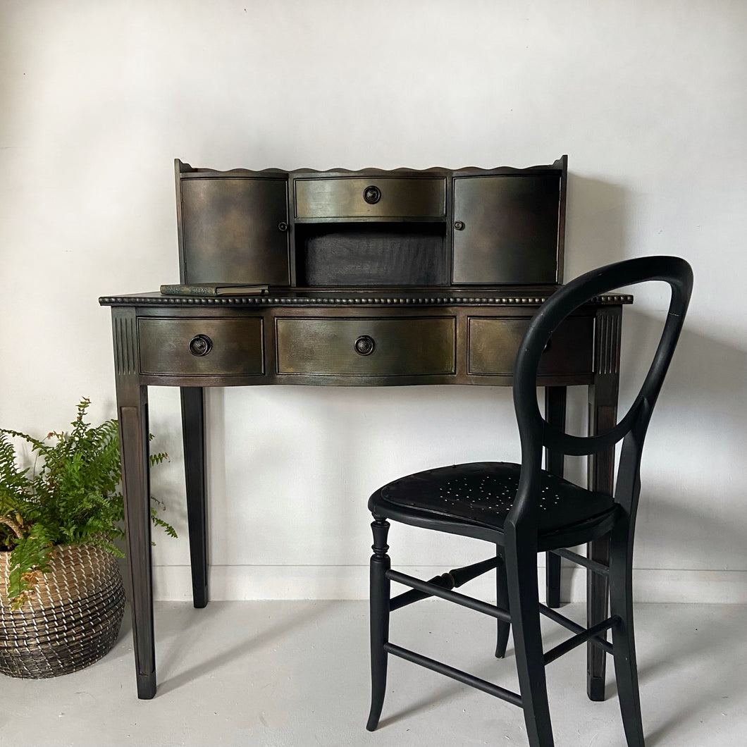 Vintage console, writing desk, dressing table bronze