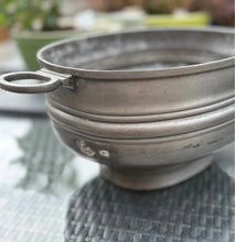 Load image into Gallery viewer, Antique Pewter, Sheffield Made Tureen, Rustic Planter, Industrial
