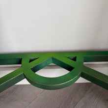 Load image into Gallery viewer, Hand Painted Vintage Console Table – Deep Green &amp; Gold
