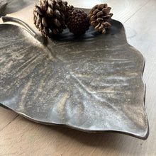 Load image into Gallery viewer, Large Sculptural Metal Leaf Platter – Rustic Industrial Decorative Centrepiece
