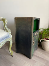 Load image into Gallery viewer, Mid century bedside cabinet, bronze green
