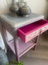 Load image into Gallery viewer, Vintage bedside, pink boho
