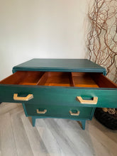 Load image into Gallery viewer, Mid Century G Plan Chest of Drawers, Hand Painted Teal
