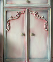 Load image into Gallery viewer, Small cabinet, boho style, pink &amp; blue
