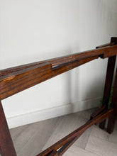 Load image into Gallery viewer, Vintage Oak Folding Butler’s Tray Table with Two Removable Serving Trays | c. 1930s–1940s
