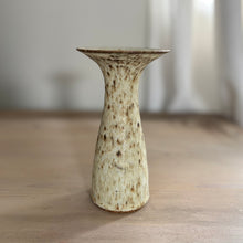 Load image into Gallery viewer, Vintage Studio Pottery Speckled Stoneware Trumpet Vase 18cm
