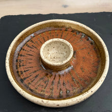 Load image into Gallery viewer, Vintage John Kershaw Windermere Studio Pottery Chip Dip Bowl / Candle Ring Dish Signed
