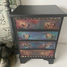 Load image into Gallery viewer, Colourful vintage bedside table
