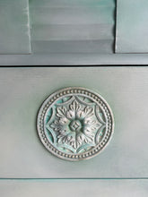 Load image into Gallery viewer, Vintage Stag Chest Of Drawers, Hand Painted Mint Green Blends
