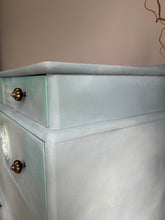 Load image into Gallery viewer, Vintage Stag Chest Of Drawers, Hand Painted Mint Green Blends
