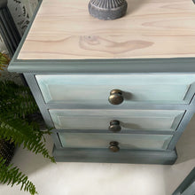 Load image into Gallery viewer, Pine bedside drawers, pair, painted green
