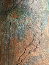 Load image into Gallery viewer, Hand Painted Earthenware Vase with Textured Patina | Rustic Modern Ceramic Vessel | One of a Kind Home Decor
