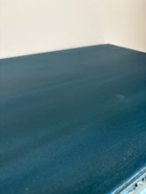 Load image into Gallery viewer, Mid century chest of drawers, blue &amp; teal boho style
