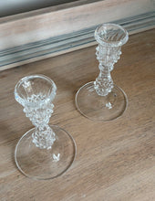 Load image into Gallery viewer, Pair of vintage, elegant Crystal D’arques candlesticks

