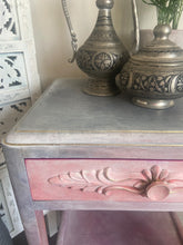 Load image into Gallery viewer, Vintage bedside, pink boho
