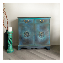 Load image into Gallery viewer, Vintage narrow cabinet, console, blue
