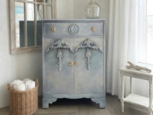 Load image into Gallery viewer, Vintage Tallboy Hand Painted Blue
