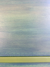 Load image into Gallery viewer, Vintage Mahogany Chest of Drawers, Hand Painted Green and Blue, Unique Statement Furniture, Colourful Upcycled Storage
