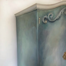 Load image into Gallery viewer, Vintage double wardrobe, ornate hand painted
