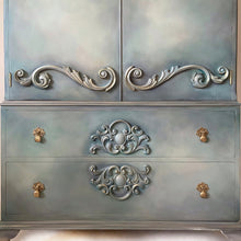 Load image into Gallery viewer, Vintage double wardrobe, ornate hand painted
