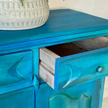 Load image into Gallery viewer, Boho rustic cupboard, turquoise blends
