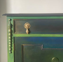 Load image into Gallery viewer, Vintage sideboard blue and green blends
