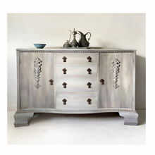 Load image into Gallery viewer, vintage sideboard painted grey cream, oak console
