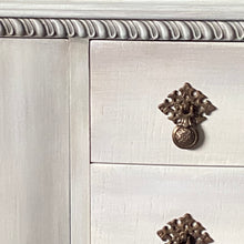 Load image into Gallery viewer, Vintage oak sideboard, grey and cream
