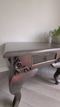 Load and play video in Gallery viewer, Vintage hand-painted side tables. Pair of french style bedside tables. Bronze
