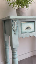 Load and play video in Gallery viewer, Vintage Pine Console Table, Hand-Painted
