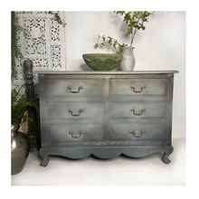 Load image into Gallery viewer, chest of drawers painted, rustic, low
