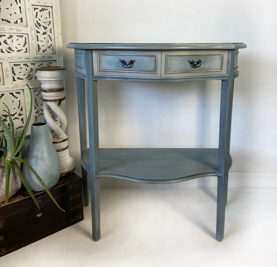 Vintage console table, hand painted